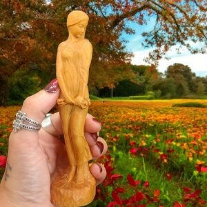 Demeater Greek Goddess Wooden Deity Statue